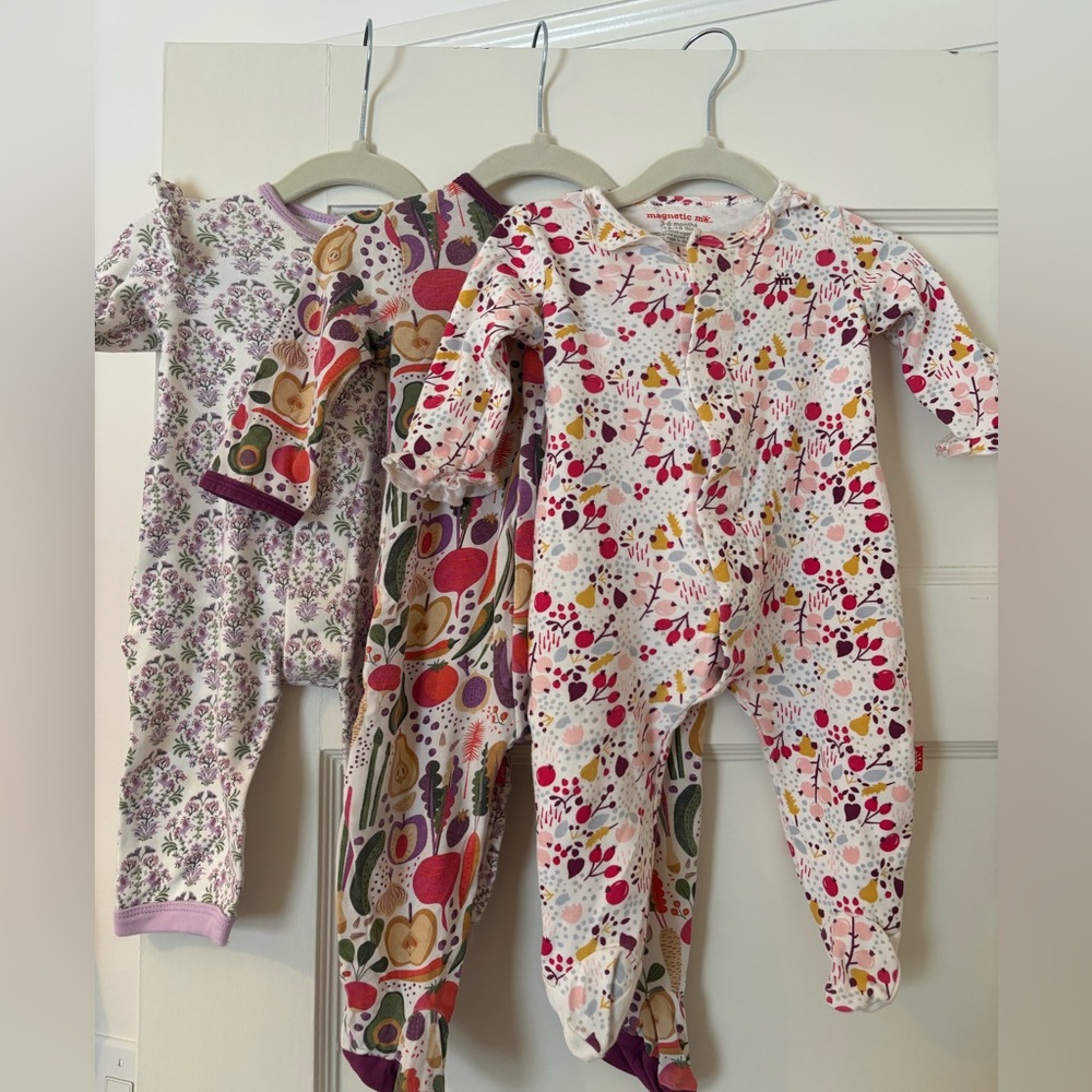 3-6M Magnetic Me Girls Pajamas (Set of 3)